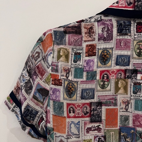 NWOT Alice + Olivia Oswald Printed Silk Shirt XS - Picture 8 of 15